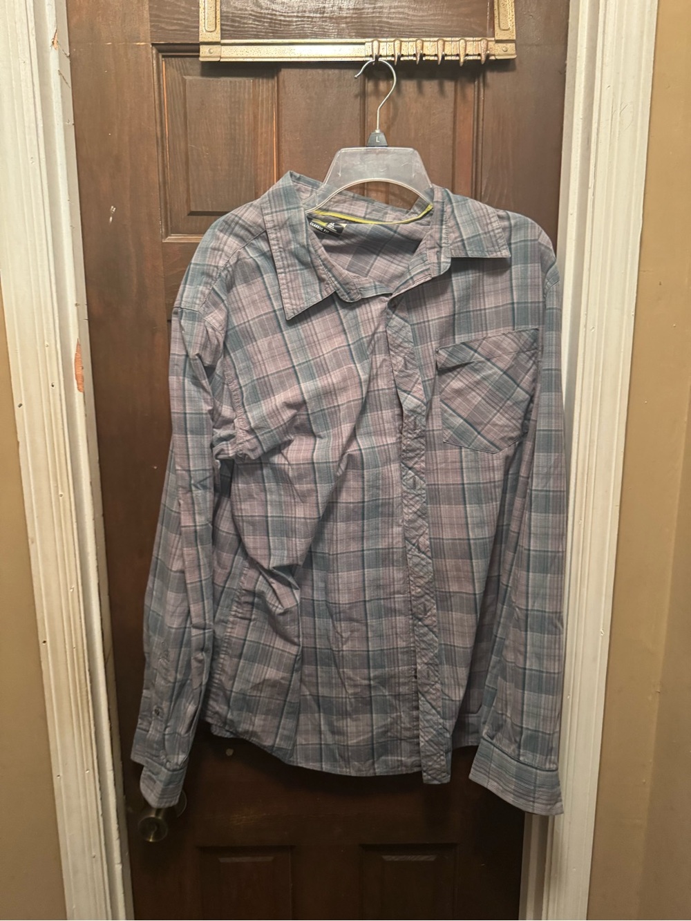Men’s XL Magellan Outdoors Long Sleeve Plaid Button-Up Shirt